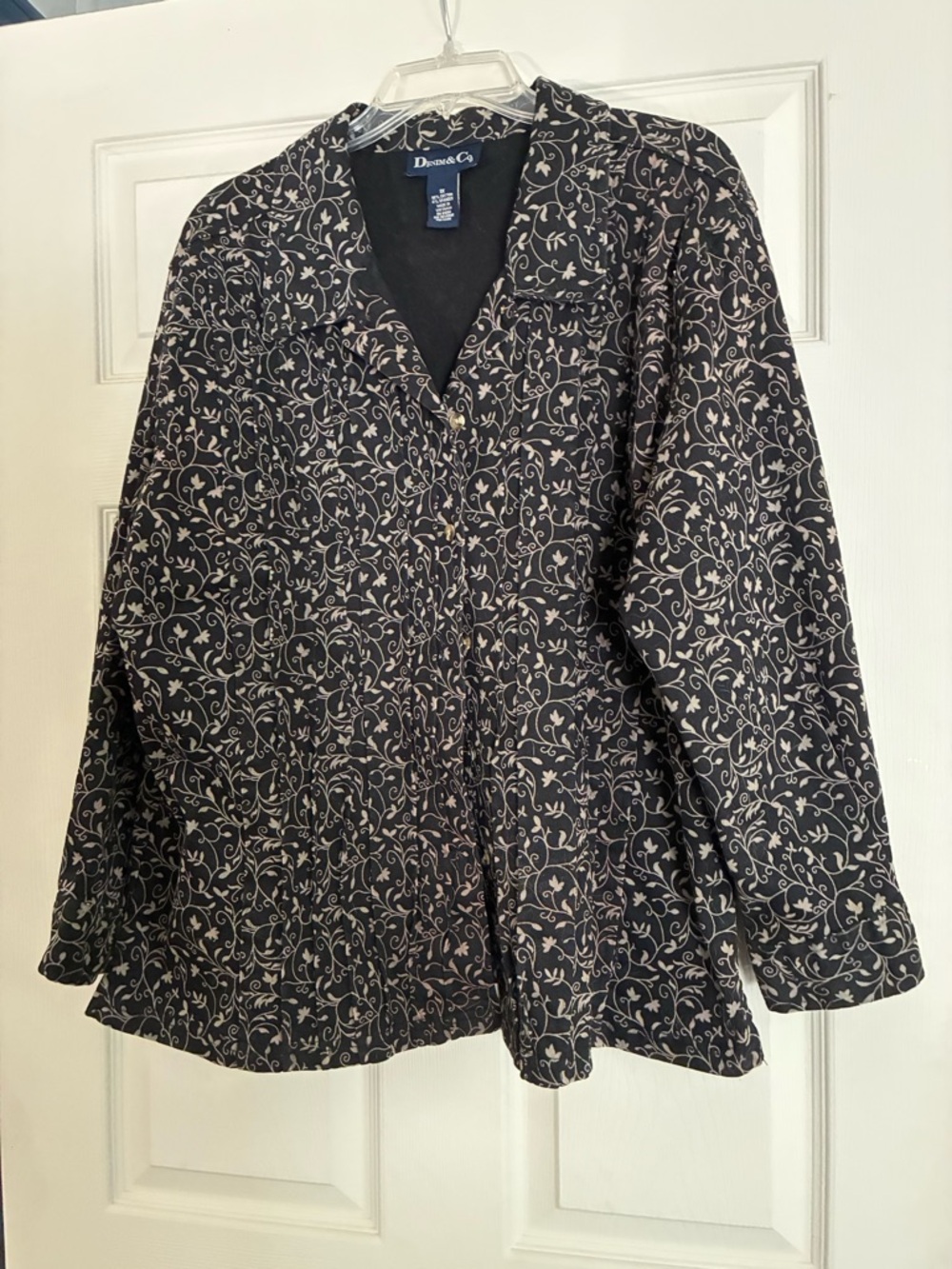 Denim&Co Jacket front tucks. Ladies 1X